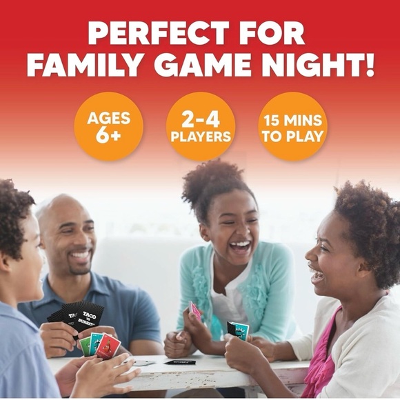 Taco vs Burrito Strategic Card Game Family Age 6+, 2-4 Players, 15 Min Play - Picture 9 of 10